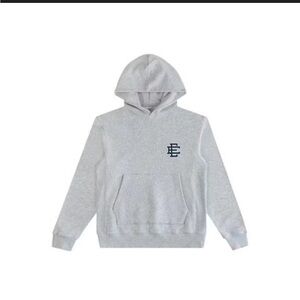 Eric Emanuel Gray Hoodie with Navy Logo